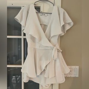 DO+BE white romper. Size medium.